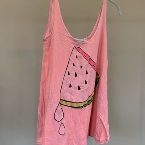 Wildfox oversized graphic tank top